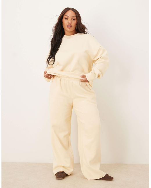 ASOS Natural Asos Design Curve Ultimate Oversized Brushback Sweatshirt