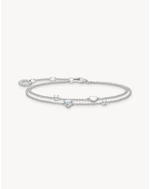Thomas Sabo Natural Bracelet With Hearts And Stones