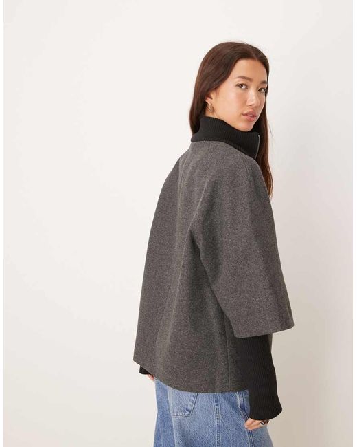 Jdy Blue Sleeve Detailing Coat