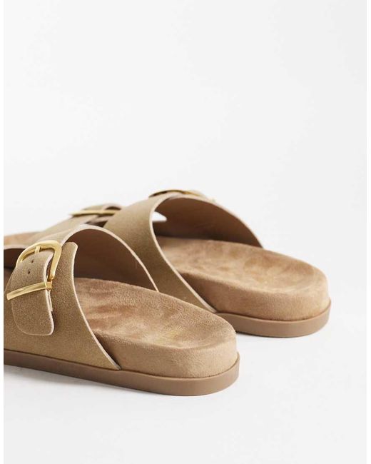 Schuh Multicolor Trish Double Buckle Flat Sandals