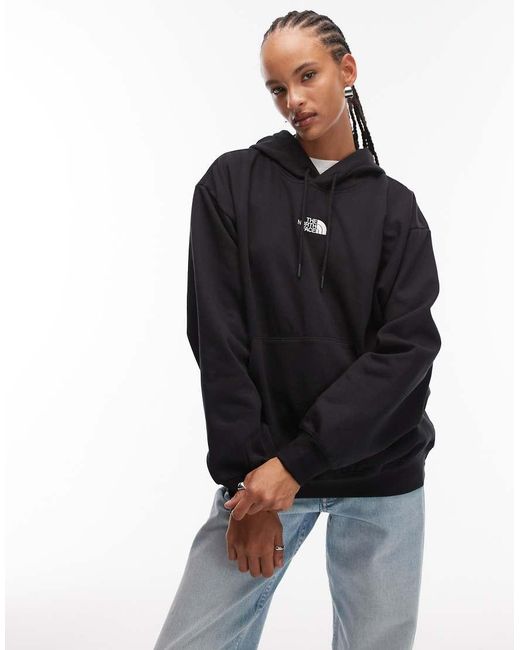 Sudadera Negra Extragrande Básica Con Capucha Y Logo De The North Face de color Black