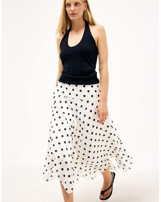 NA-KD Multicolor Asymmetric Midi Skirt