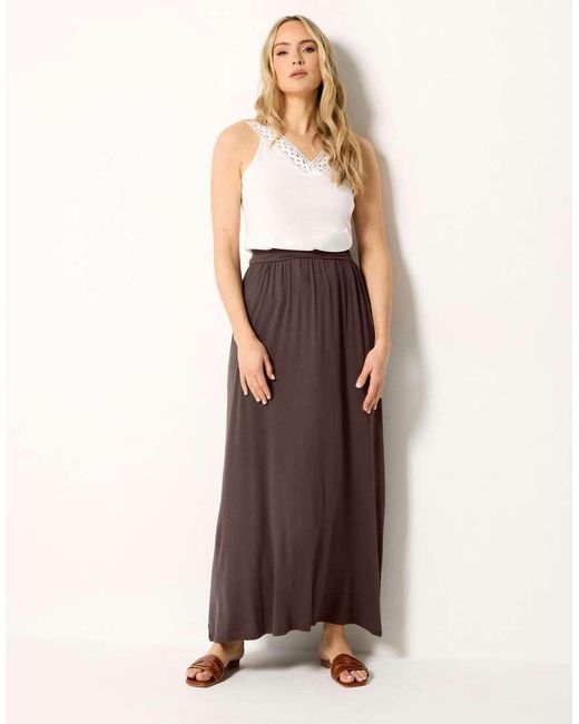 Long Tall Sally Brown Jersey Maxi Skirt