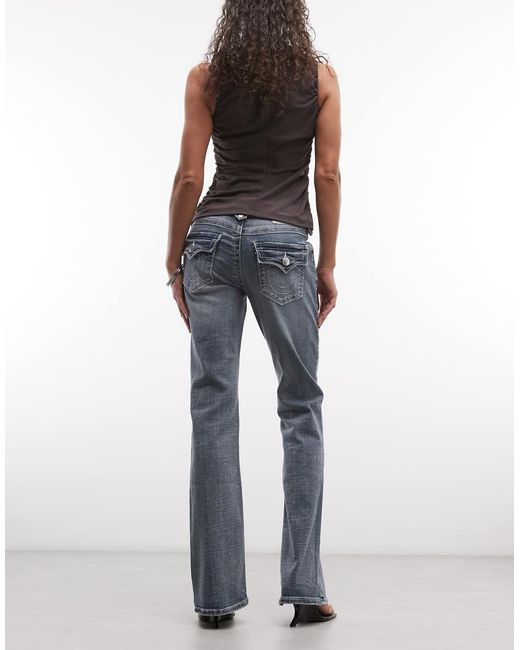 True Religion Blue Becca Retro Pocket Flare Jean