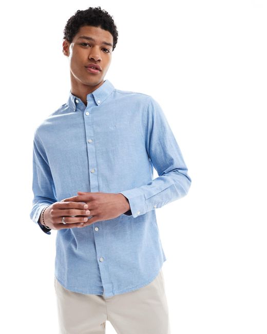 Threadbare – langärmliges hemd in Blue für Herren