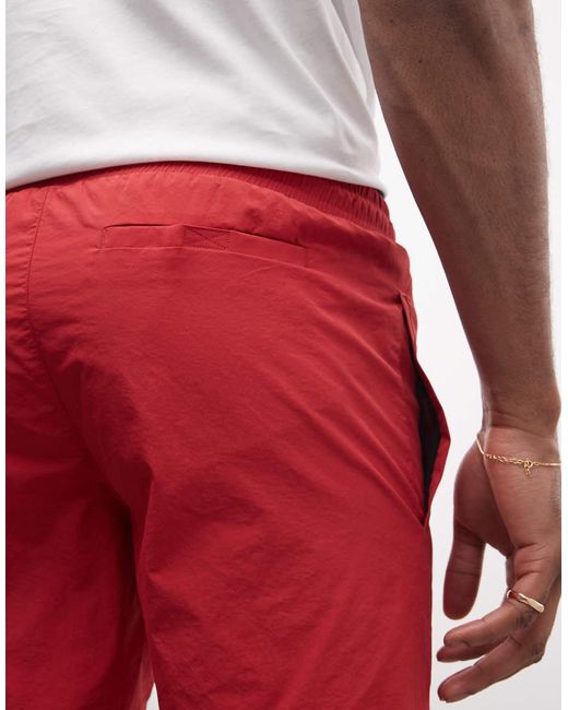 Napapijri Red Haldane Shorts for men