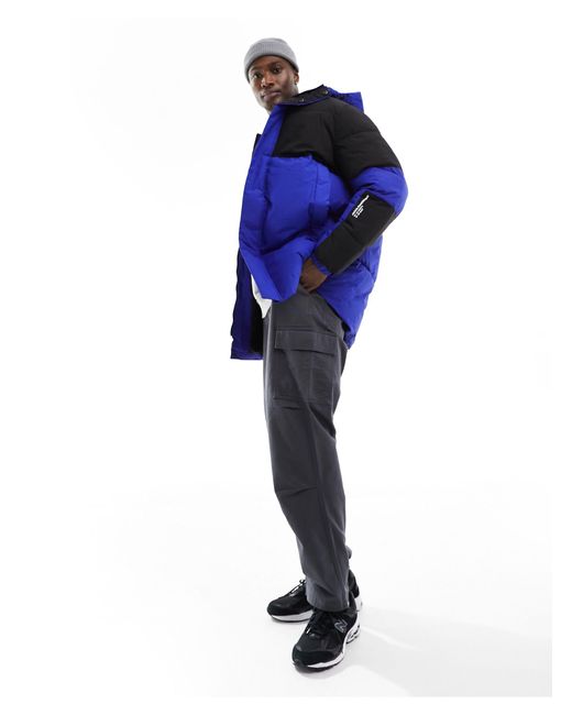 Jack & Jones Blue Essentials Heavy Puffer Parka Jacket for men