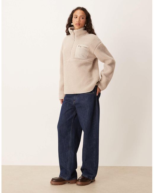 Threadbare Natural – pullover aus teddyfleece