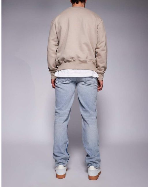 ASOS Jeans Met Rechte Pijpen in het Blue voor heren