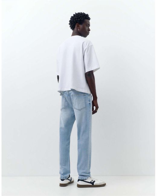 Jean slim - indigo pâle Pull&Bear pour homme en coloris Blue