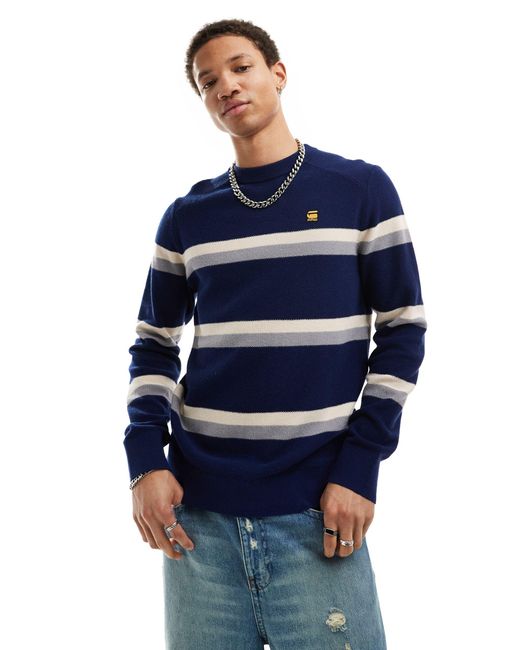 G-Star RAW Blue Knitted Jumper for men
