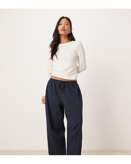 ASOS Blue Asos Design Petite Mix & Match Cotton Pajama Pants