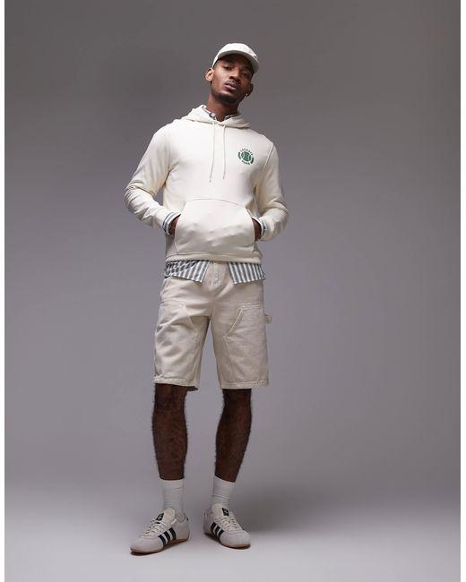 Sweat à capuche à enfiler avec imprimé devant et au dos Lacoste pour homme en coloris Gray