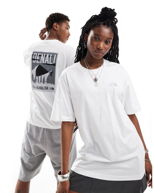 The North Face White Vintage Denali Backprint Oversized T-shirt