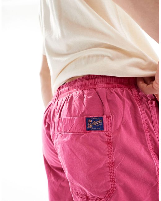 Superdry Pink Walk Shorts for men
