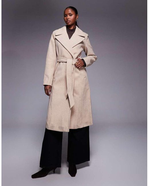 Forever New Natural Formal Wrap Coat