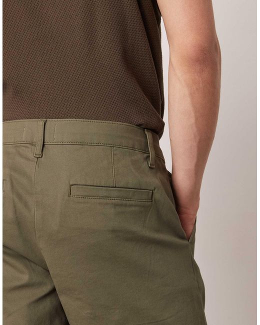 ASOS – halblange chino-shorts in Natural für Herren