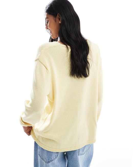 ASOS Natural – oversize-strickjacke