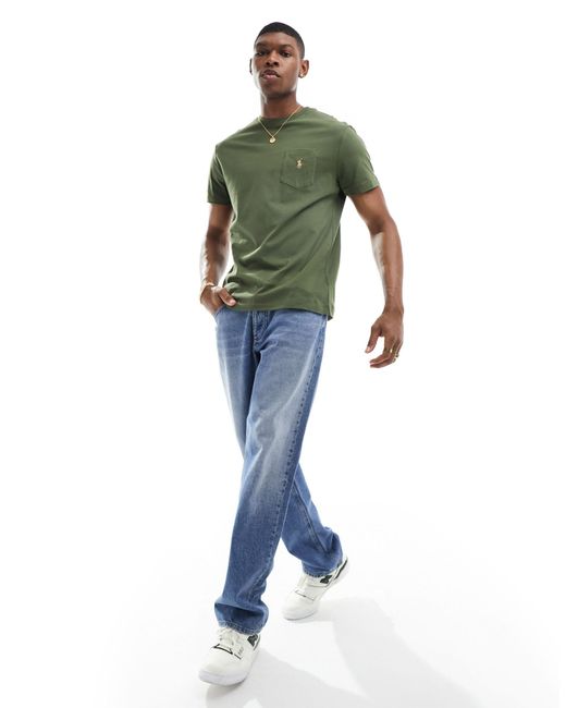 T-shirt oversize classique à logo emblématique sur la poche - foncé Polo Ralph Lauren pour homme en coloris Green