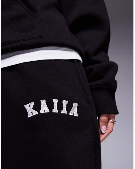 Kaiia Joggingbroek Met Aansluitende Boorden in het Blue