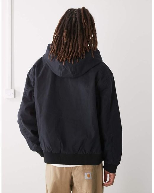 Champion Black Zip Up Woven Hooded Jacket for men