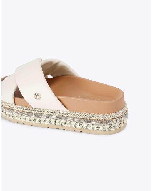 Carvela Kurt Geiger Natural Fascino Flatform Flat Sandals