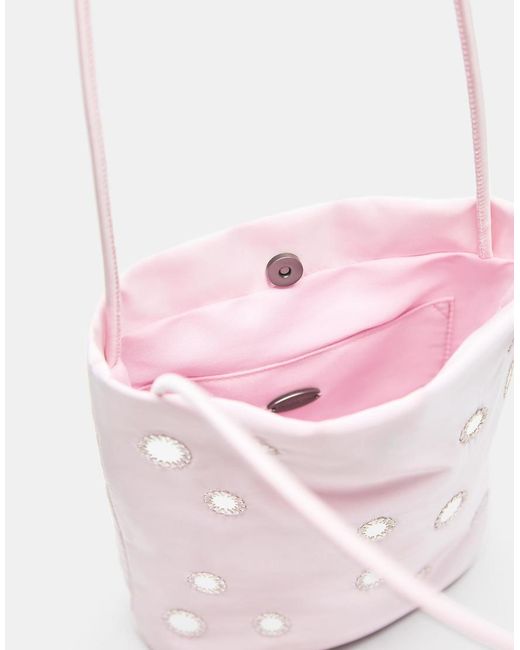 Pull&Bear Pink Shoulder Bag With Mirror Detail