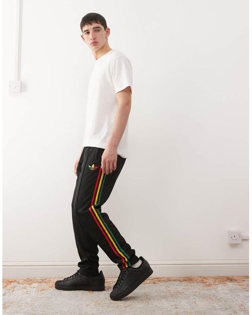 Adidas Originals Black Adidas Football Jamaica Trackpants