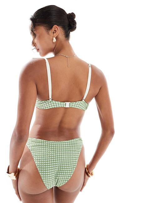 ASOS White Dorothy High Leg Bikini Bottom