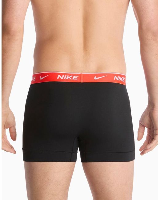 Nike Black Essential Cotton 2 Pack Trunks for men