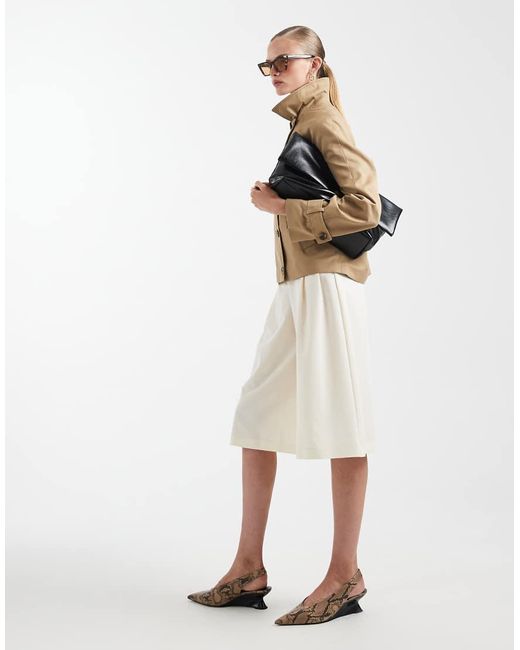 Vero Moda Natural Asymmetric Button Jacket