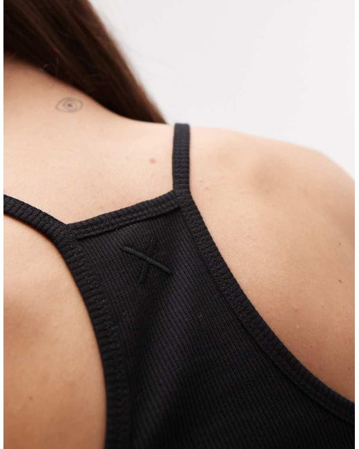 Collusion Black Racer Back Henley Cami
