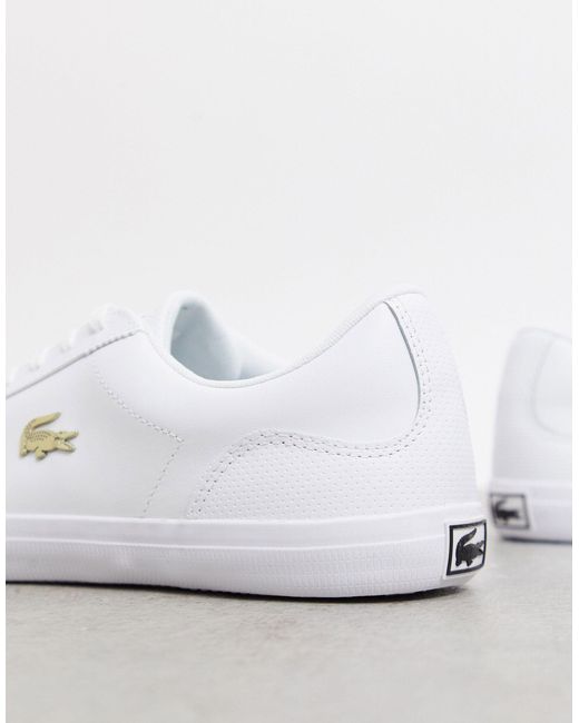 Lerond - sneakers bianche e oro coccodrillo da Uomo di Lacoste in Bianco |  Lyst