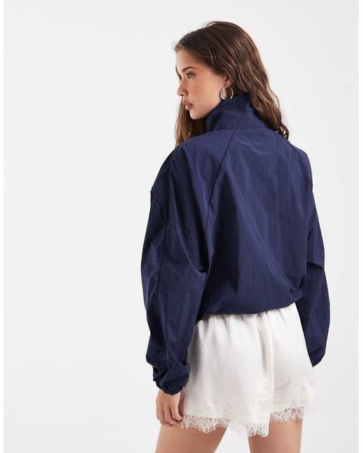 ASOS Blue Techy Funnel Neck Windbreaker Jacket