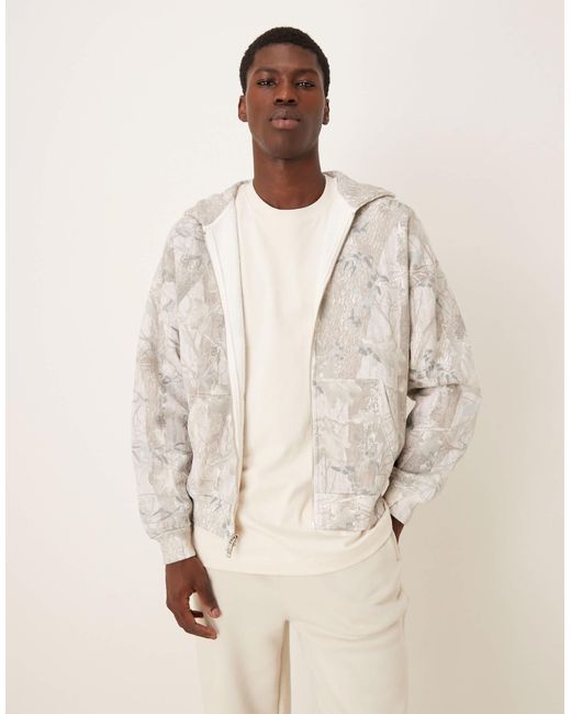 Essential - sweat à capuche zippé avec motif camouflage Abercrombie & Fitch pour homme en coloris Natural