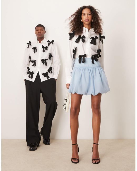 Sister Jane Multicolor Contrast Bow Shirt for men