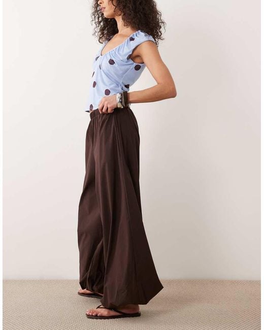 River Island Brown Technical Balloon Pants