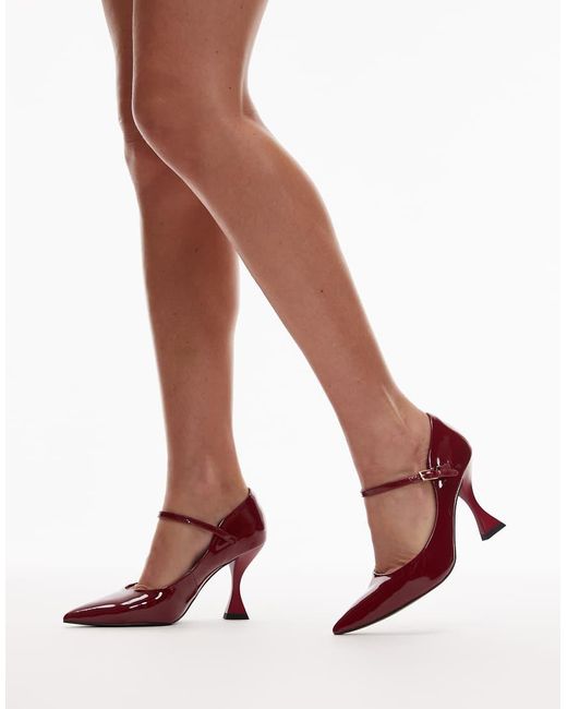 JW PEI Red Thalina Pointed Toe Heeld Pumps