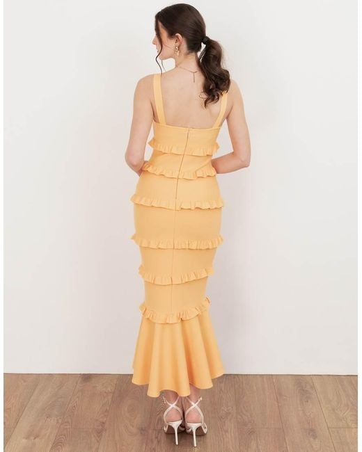 Maya White Strappy Bandage Midi Dress