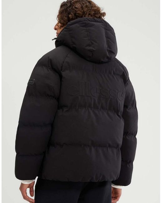 Ellesse Black Raffaele Padded Jacket for men