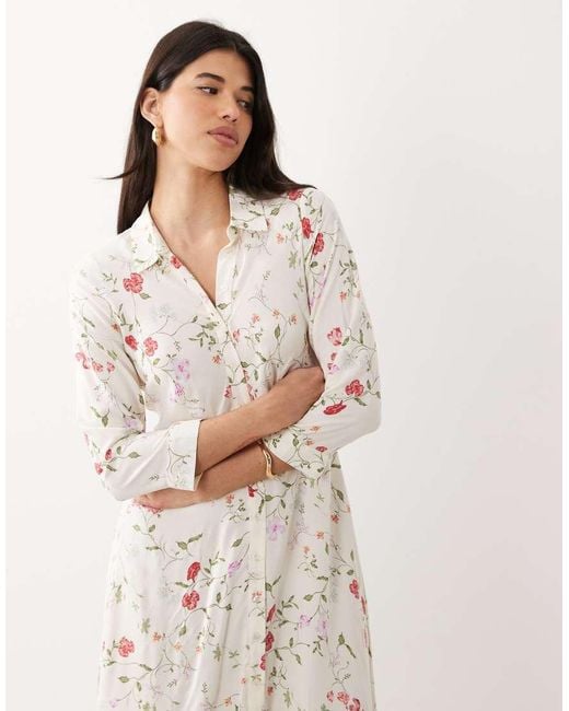 Y.A.S Natural Maxi Shirt Dress