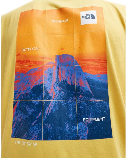 The North Face Yellow Foundation Backprint Heat Graphic T-shirt