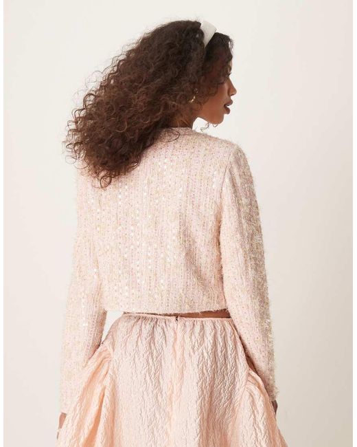 Sister Jane Natural Embellished Tweed Jacket