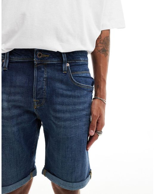 Jack & Jones – jeans-shorts in Blue für Herren