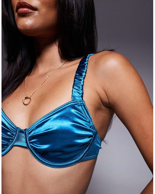 South Beach Blue Underwire Bikini Top