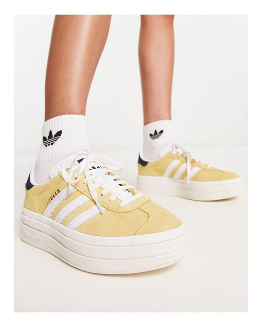Gazelle bold - sneakers gialle con plateau di adidas Originals in Bianco |  Lyst