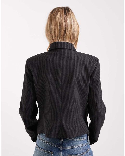 ASOS Blue Shrunken Drummer Style Jacket