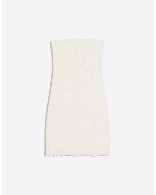 Bershka Natural Rustic Bandeau Mini Dress