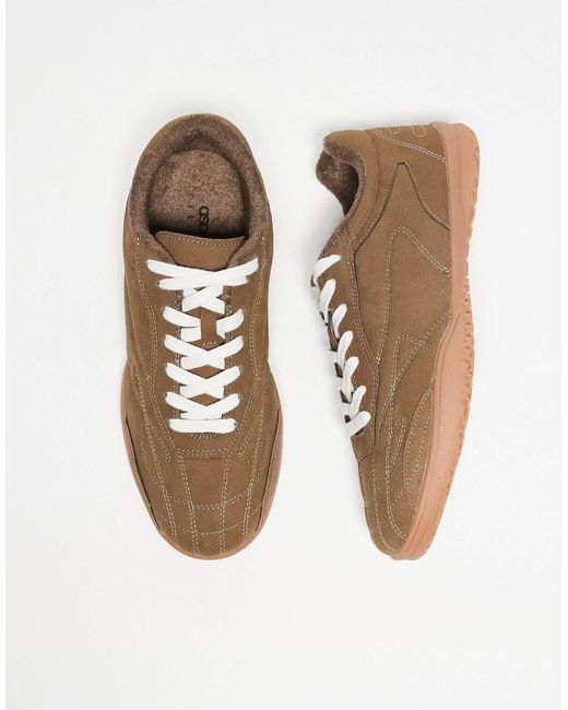 ASOS Brown Retro Trainers for men