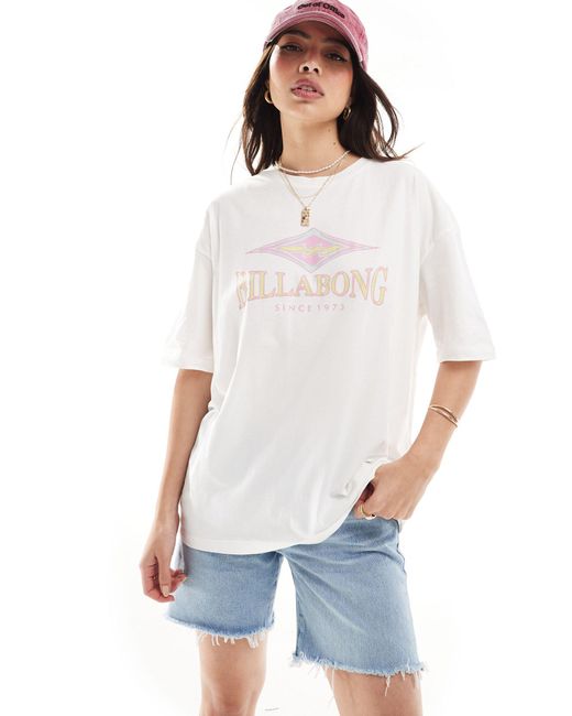 Billabong White – diamond wave – t-shirt